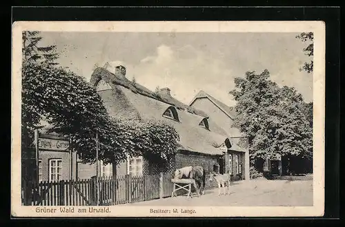 AK Grüner Wald bei Bockhorn, Gasthaus Grüner Wald