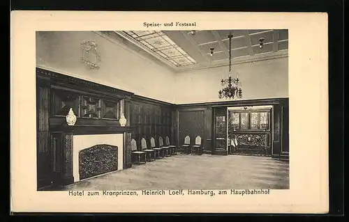 AK Hamburg-Neustadt, Hotel zum Kronprinzen, Speise-und Festsaal