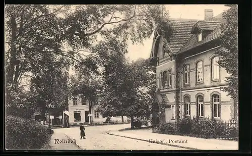 AK Reinbek, Kaiserliches Postamt, Strassenansicht