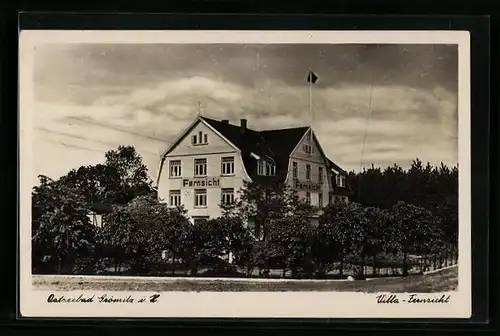 AK Grömitz i. H., Villa Fernsicht, Strassenansicht