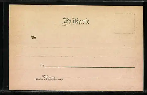 Lithographie Freudenstadt, Ortsansicht mit Post und evang. Kirche