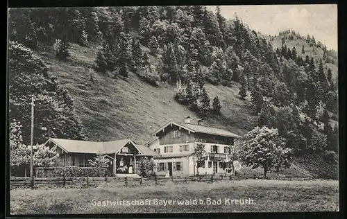 AK Bad Kreuth, Gasthaus Bayerwald mit Umgebung