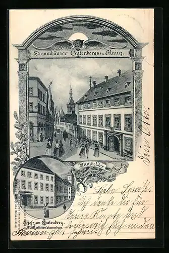 AK Mainz, Stammhäuser Gutenbergs, Nambolder Hof und Hof zum Gutenberg