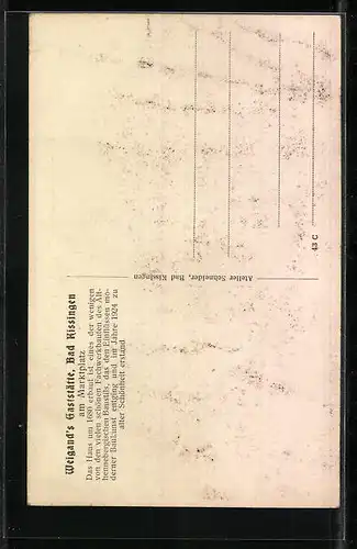 AK Bad Kissingen, Weigands Gaststätte, Strassenansicht
