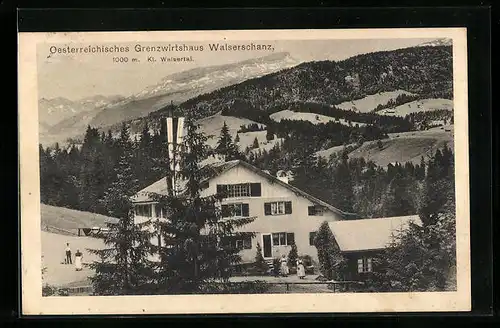 AK Walserschanz, Österreichisches Grenzwirtshaus