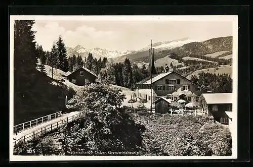 AK Vorarlberg, Walserschanz, Österreichisches Grenzwirtshaus