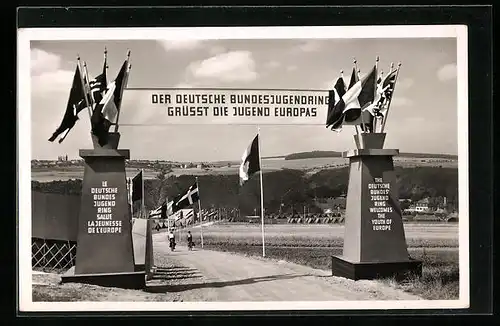 AK BRD, Tansparent Der Deutsche Bundesjugendring grüsst die Jugend Europas