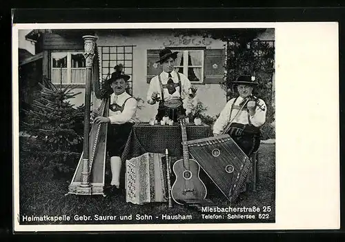 AK Hausham, Heimatkapelle Gebr. Saurer und Sohn, Miesbacherstrasse 25