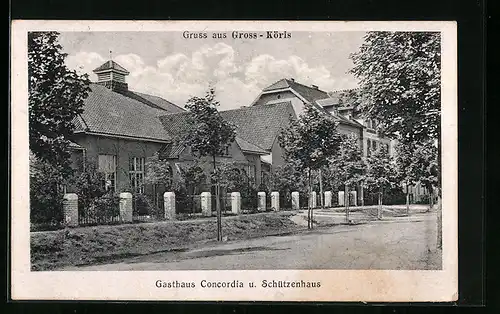 AK Gross-Köris, Gasthaus Concordia und Schützenhaus