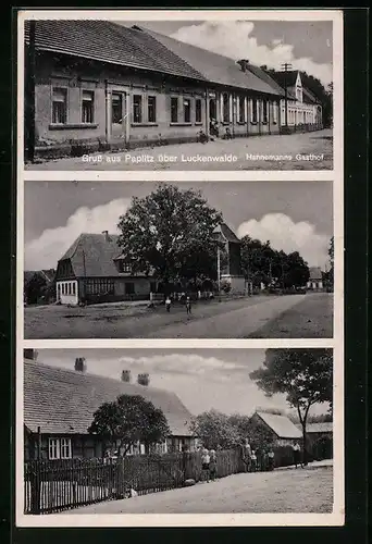 AK Paplitz über Luckenwalde, Hannemanns Gasthof