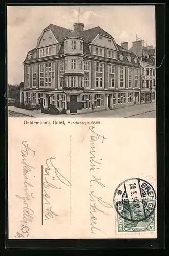 AK Bremen, Heidemanns Hotel, Münchenerstr. 66-68