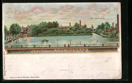 Lithographie Neumünster, Der Mühlenteich