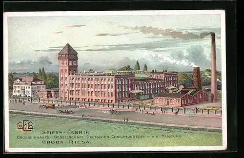 AK Gröba-Riesa, Seifen-Fabrik