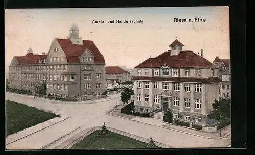 AK Riesa a. Elbe, Carola- und Handelsschule