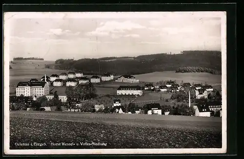 AK Gelenau i. Erzgeb., Horst Wessel- u. Volkssiedlung