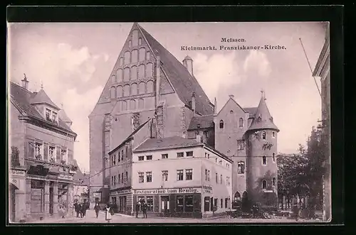 AK Meissen, Kleinmarkt, Franziskaner-Kirche