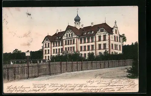 AK Fürth, Sanatorium im Fürther Staatswald