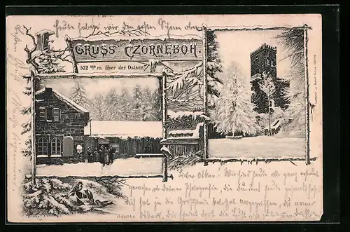 AK Czorneboh, Teilansicht im Winter