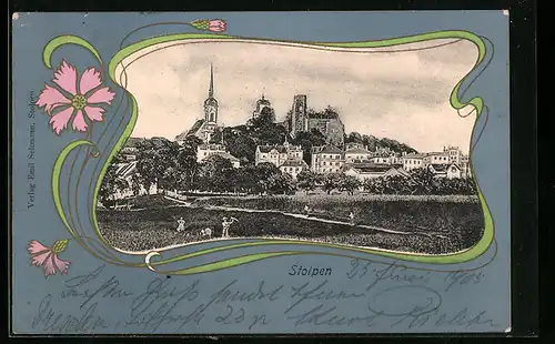 AK Stolpen, Ortsansicht mit Kirche