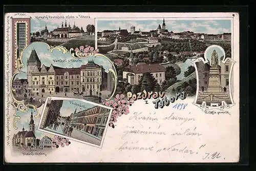 Lithographie Tabor, Namesti, Predmesti, Hlavni chram