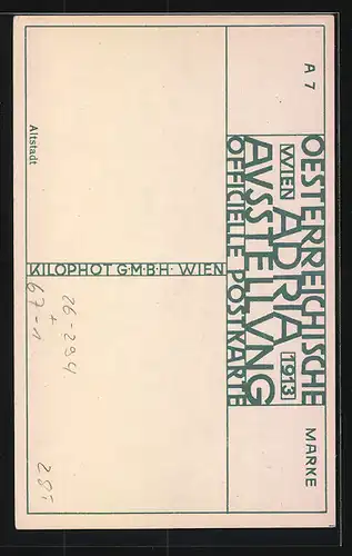 Künstler-AK H. Kalmsteiner: Wien, Österr. Adria-Ausstellung 1913, Ortspartie in Alt-Abbazia