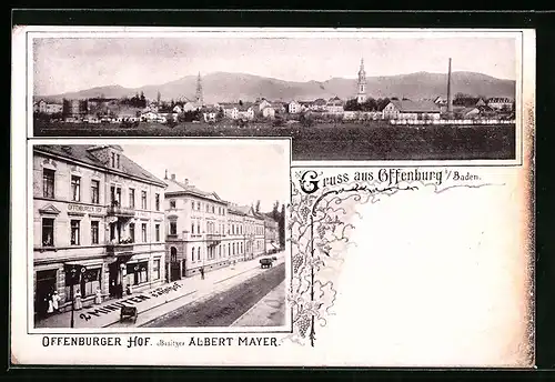 AK Offenburg i. Baden, Hotel Offenburger Hof, Teilansicht