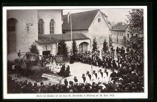 AK Altötting, Weihe der Glocken für die neue St. Annakirche 1912