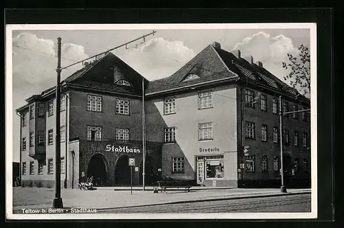 AK Teltow, Stadthaus mit Drogerie