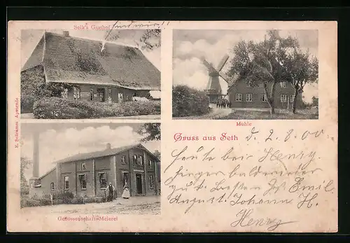 AK Seth, Selk`s Gasthof, Genossenschafts-Meierei