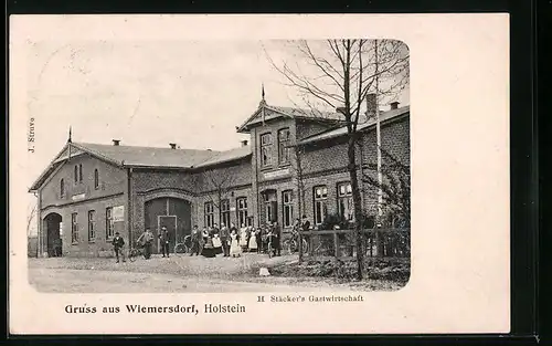 AK Wiemersdorf, H. Stäckers`s Gasthaus