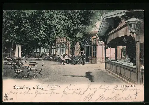 AK Ratzeburg i. Lbg., Schützenhof mit Terrasse