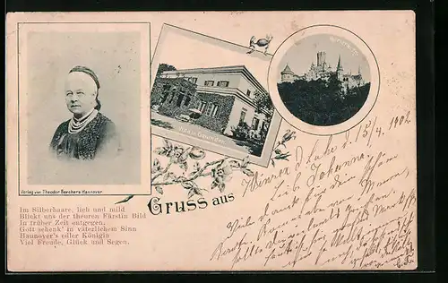 AK Pattensen, Marienburg, Villa in Gmunden, Hannovers Königin