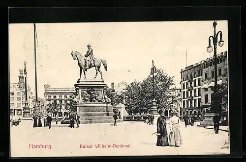 AK Hamburg, Kaiser Wilhelm-Denkmal