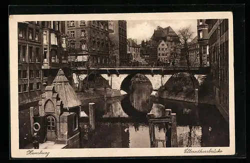 AK Hamburg, Blick auf Ellernthorsbrücke