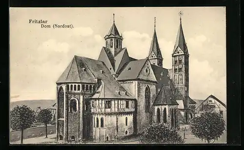 AK Fritzlar, Ansicht Dom von Nordost