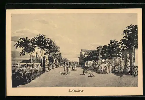 AK Erfurt, Steigerhaus mit Bewohnern