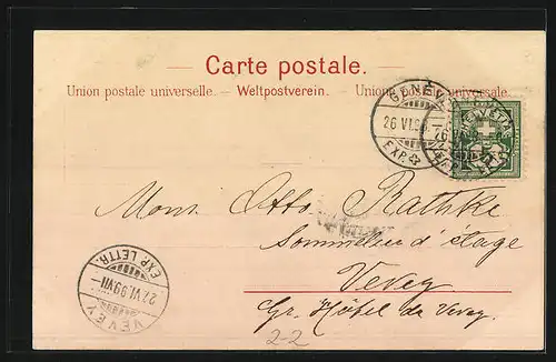 Lithographie Briefmarken der Schweizer Post, Blumen