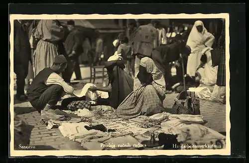 AK Sarajevo, Händler auf dem Markt