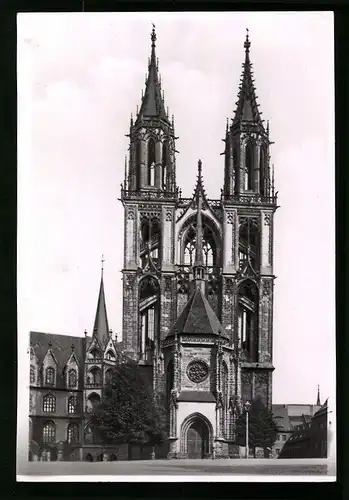 Fotografie Brück & Sohn Meissen, Ansicht Meissen i. Sa., Blick auf den Dom, Hauptportal