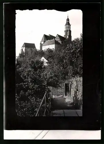 Fotografie Brück & Sohn Meissen, Ansicht Kamenz-Herrental, Blick nach der Hauptkirche und Katechismuskirche