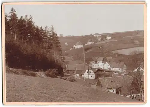 Fotografie Brück & Sohn Meissen, Ansicht Dörfel b. Olbernhau, Blick auf den Ort mit mit Wohnhäusern