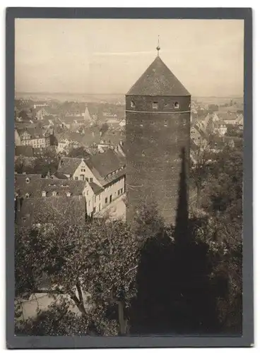 Fotografie Brück & Sohn Meissen, Ansicht Freiberg i. Sa., Blick auf den Wächter der Stadt und die Stadt