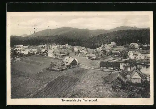 AK Finkendorf, Gesamtansicht vom Flugzeug aus
