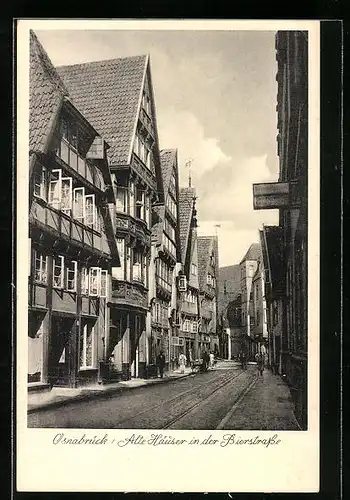 AK Osnabrück, Alte Häuser in der Bierstrasse