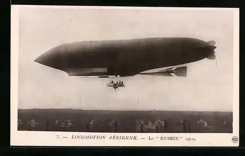 AK Locomotion Aérienne, Le Russie 1909