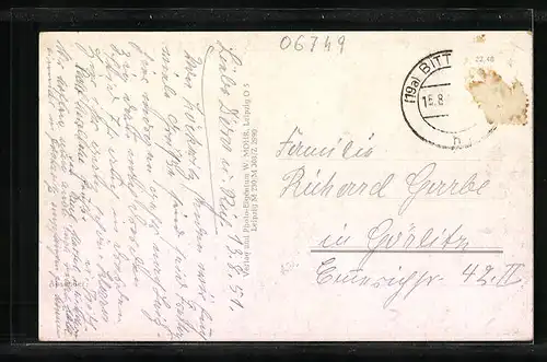 AK Bitterfeld, Rathaus und Stadtkirche