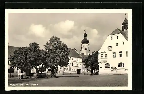 AK Waldmünchen, Marktplatz und Kirche