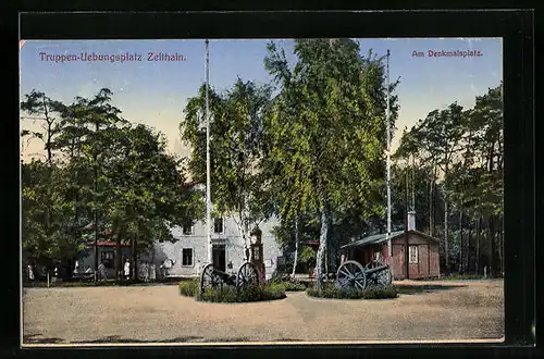 AK Zeithain, Truppen-Übungsplatz, Am Denkmalsplatz
