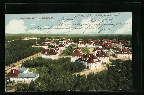 AK Grafenwöhr, Motiv mit dem Truppenlager