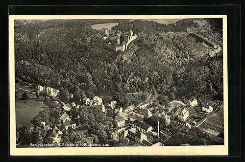 AK Bad Neustadt, Teilansicht mit Salzburg vom Flugzeug aus